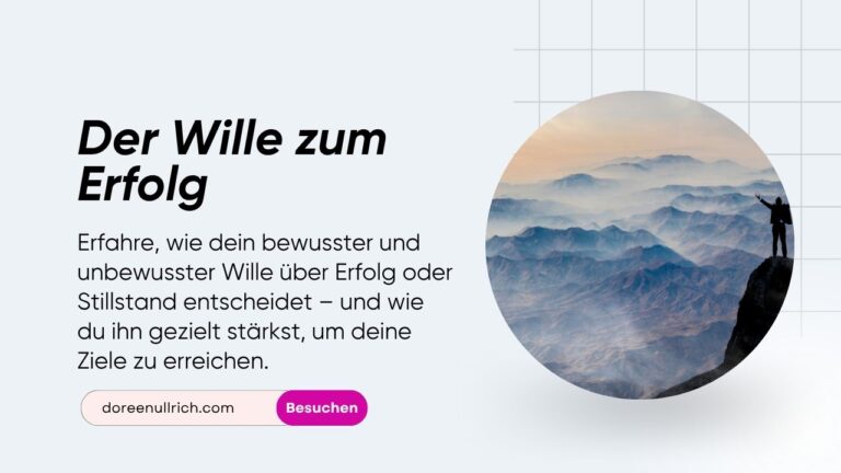 Der Wille zum Erfolg - Mann am Berggipfel