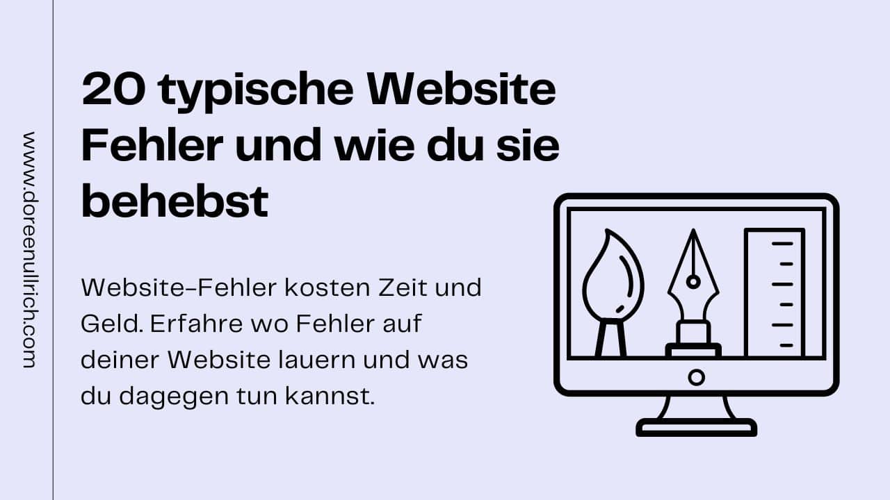 20 typische Website Fehler und wie du sie behebst Doreen Ullrich Blog