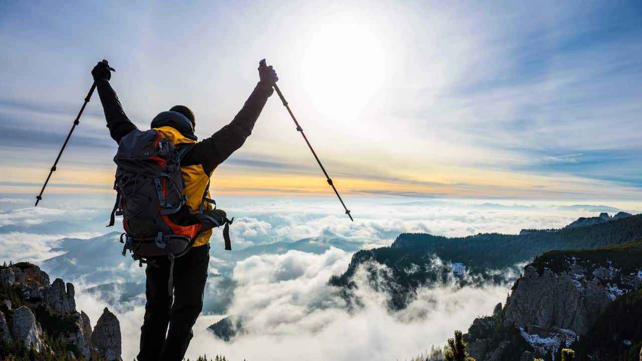 Entdecker Archetyp Individualisten, Bergsteiger in der Natur