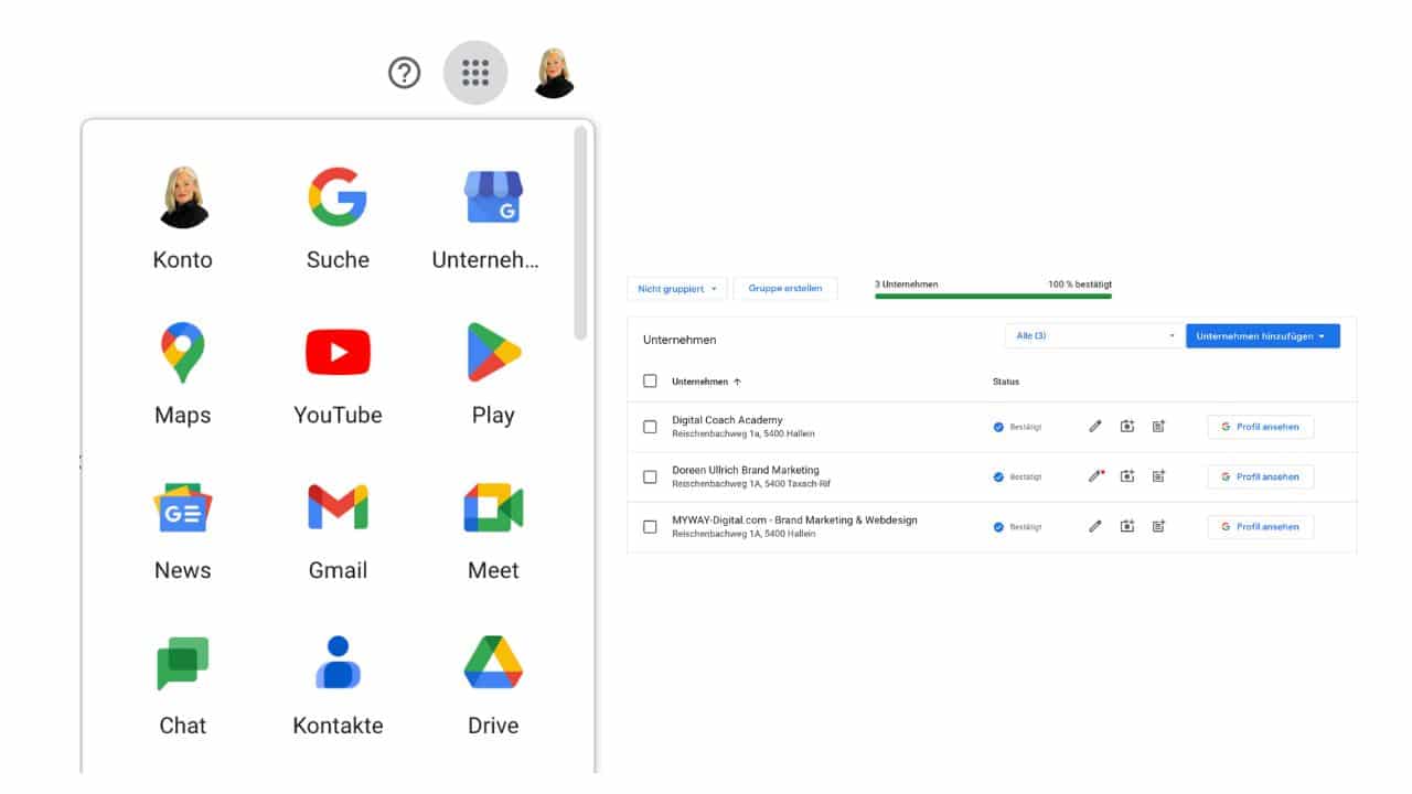 Google Unternehmenskonto anlegen