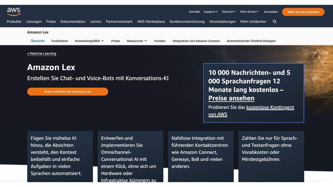 KI im Marketing Plattform Amazon Lex