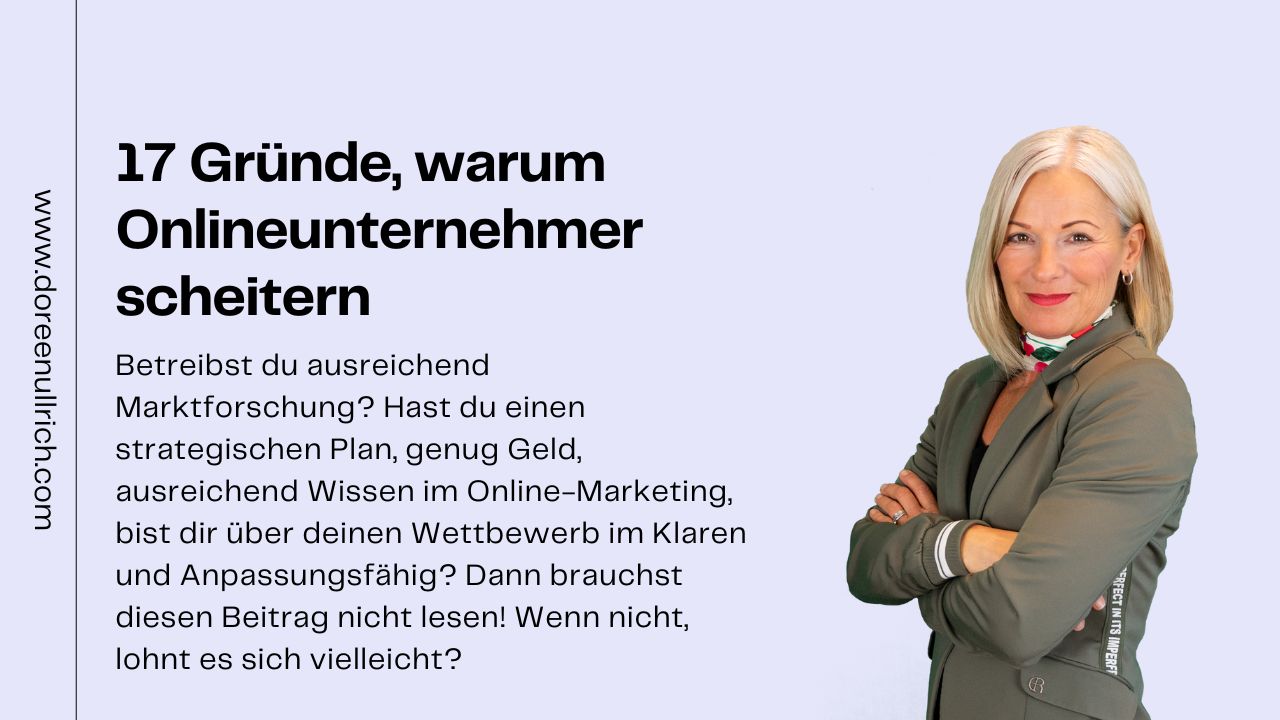 Warum Onlineunternehmer scheitern Doreen Ullrich