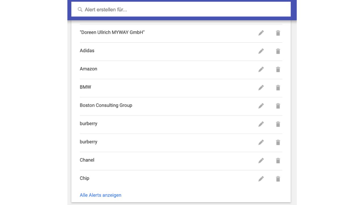 Google Alerts Kundenbewertungen