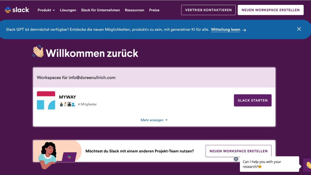 Markenaufbau mit kleinem Budget Slack Tool