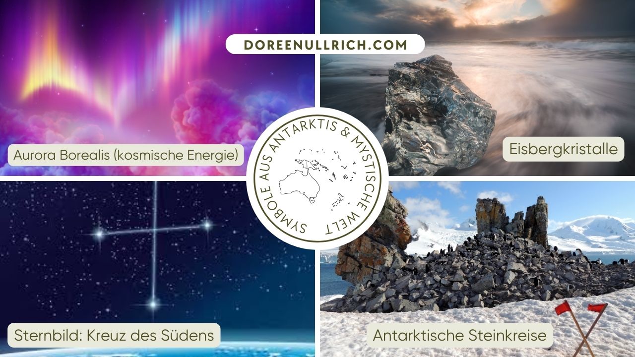 Spirituelle Symbole aus der Antarktis und mystische Welt