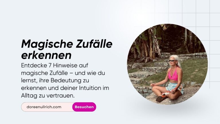 eine Frau sitzt und meditiert: Magische Zufälle erkennen Coverbild