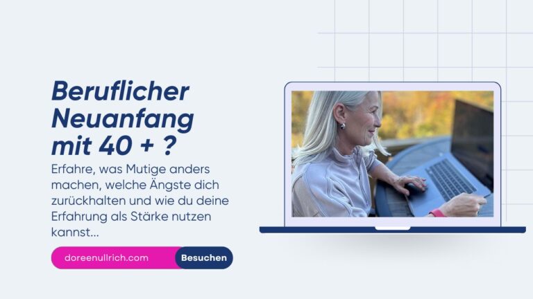 eine Frau am Laptop -Beruflicher Neuanfang mit 40 Cover Bild