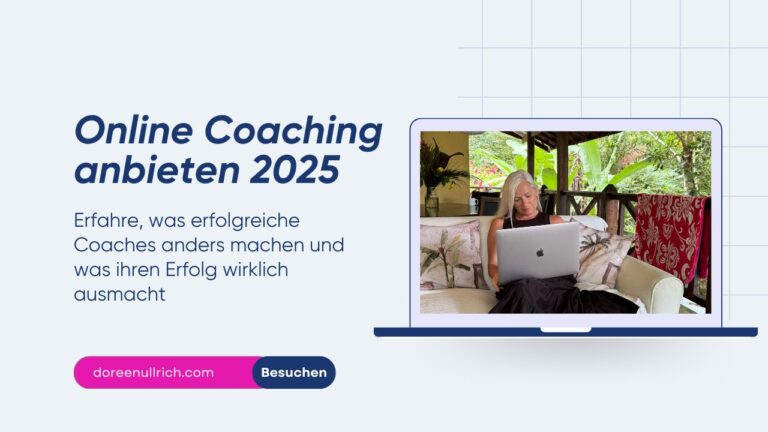a woman sitting on a couch working on a laptop-Online Coaching anbieten 2025